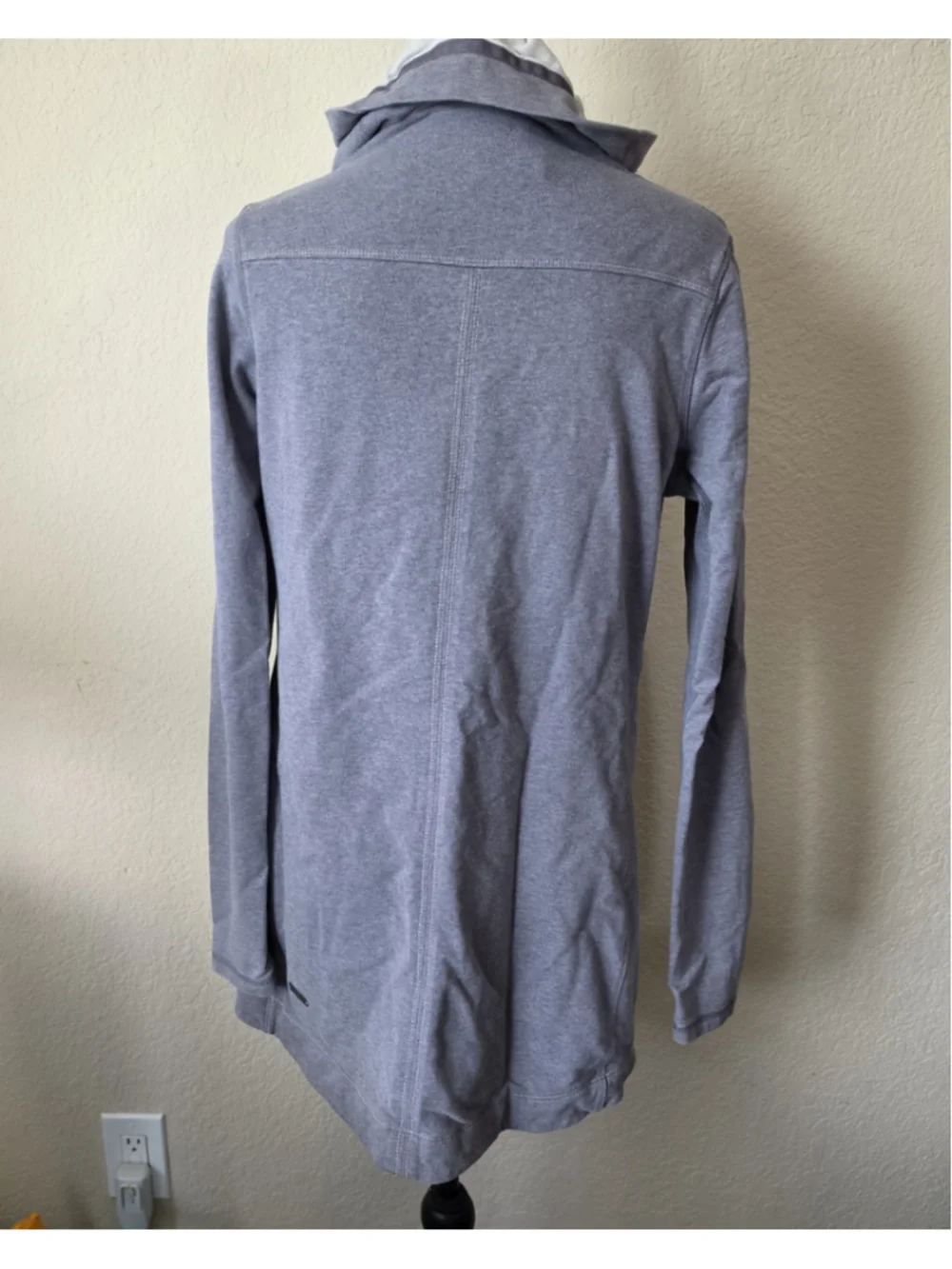 Lululemon Asymmetrical Zip High Neck Wrap Jacket Heathered Purple Grey Size M